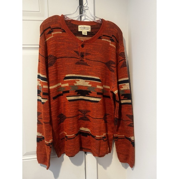 Ralph Lauren Denim and Supply Aztec Navajo Southwestern Sweater Mens L
